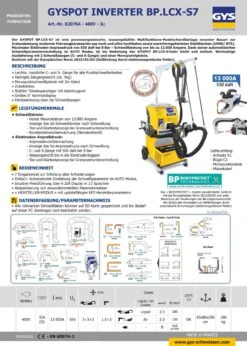 GYS GYSPOT INVERTER LCX S7 All Inclusive Pack 3 D19648 Punktschweißanlage -Feintool Verkaufe 020764 1