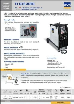 GYS MIG MAG Schweißgerät Lötanlage T1 GYS AUTO Set 1 D32908 Viel Zubehör -Feintool Verkaufe 032910 TMPANIYhmEsbV4X