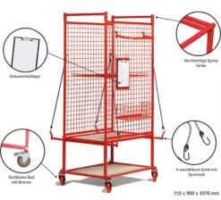 GYS Lagerrollwagen Karosserieteilewagen Teilewagen 040243 71x90x197cm