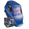 GYS Schweißhelm LCD EXPERT 9 13 G Blue Blau 042216 Solar Und Batterie 460g