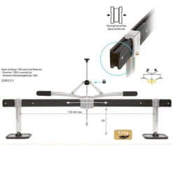 GYS Premium Karosserie Scherenzugbrücke 120cm 059313 (ohne Kralle) Mit Füßen 5,3kg