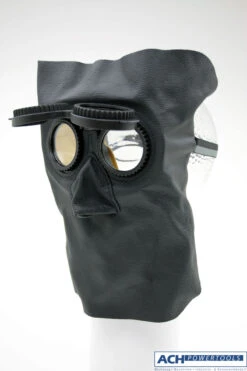 ACH Lederkopfhaube MINI Ausführung Mit Klappbrille Mit Nase Hinten Offen 215959