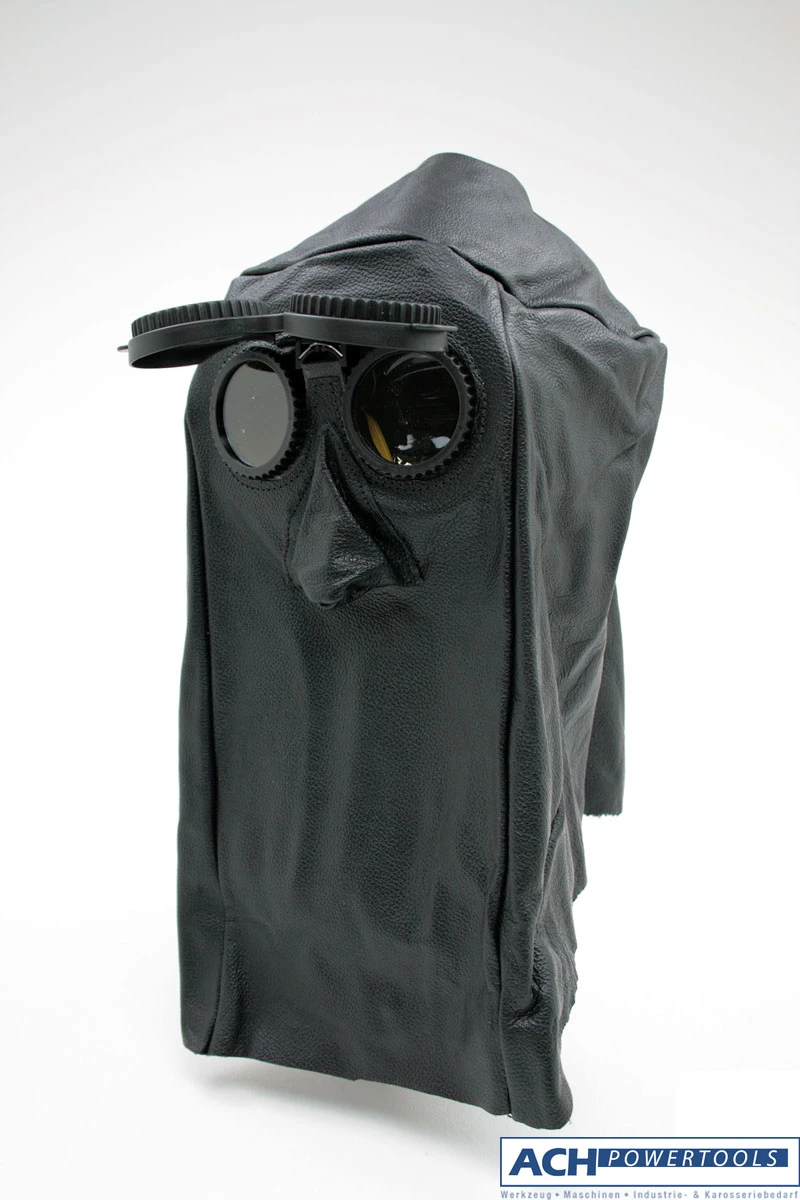 ACH Lederkopfhaube Mit Klappbrille Mit Nase Hinten Geschlossen Gläser DIN 11 215963 4 ACH Lederkopfhaube Mit Klappbrille Mit Nase Hinten Geschlossen Gläser DIN 11 215963 – Bild 4