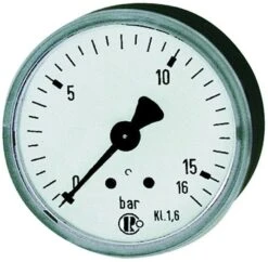 RIEGLER Standartmanometer 0-10bar G1/4 Rückseitig Kunststoffgehäuse