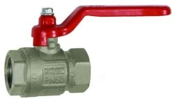 RIEGLER Kugelhahn Leicht Messing G 1 1/4 Innen/innen Handhebel Rot