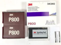 3M™ 34340 Hookit™ 25x Flexible Schleifstreifen 140x171mm Mit Pad Braun P800