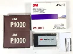 3M™ 34341 Hookit™ 25x Flexible Schleifstreifen 140x171mm Mit Pad Braun P1000