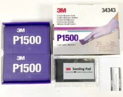 3M™ 34343 Hookit™ 25x Flexible Schleifstreifen 140x171mm Mit Pad Purple P1500