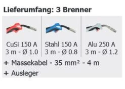 GYS AUTOPULSE 220-M3 Karosserie Puls-Schweissanlage 036703 -Feintool Verkaufe 3xBrenner