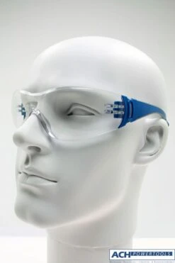 ACH Schutzbrille W2 Polycarbonat Klar Bügel Flexibel Und Gummiert 424005