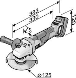 FLEX 499.293 Akku-Winkelschleifer LBE 125 18.0-EC Mit Variabler Drehzahl Und Bremse 18,0 V, 125 Mm -Feintool Verkaufe 499293