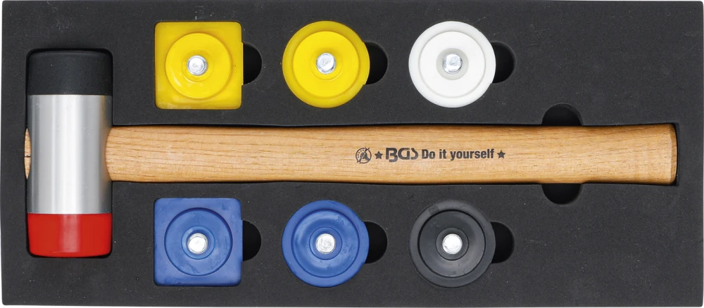 BGS DIY Wechselkopf-Hammer-Satz | Ø 43 Mm | 9-tlg. – 52101 1 BGS DIY Wechselkopf-Hammer-Satz | Ø 43 Mm | 9-tlg. – 52101