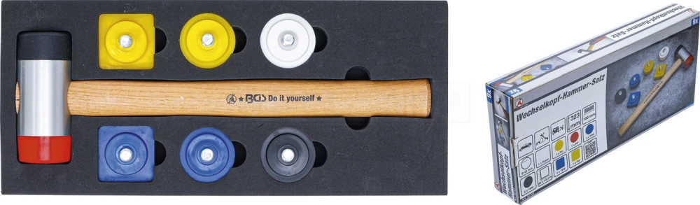 BGS DIY Wechselkopf-Hammer-Satz | Ø 43 Mm | 9-tlg. – 52101 2 BGS DIY Wechselkopf-Hammer-Satz | Ø 43 Mm | 9-tlg. – 52101 – Bild 2