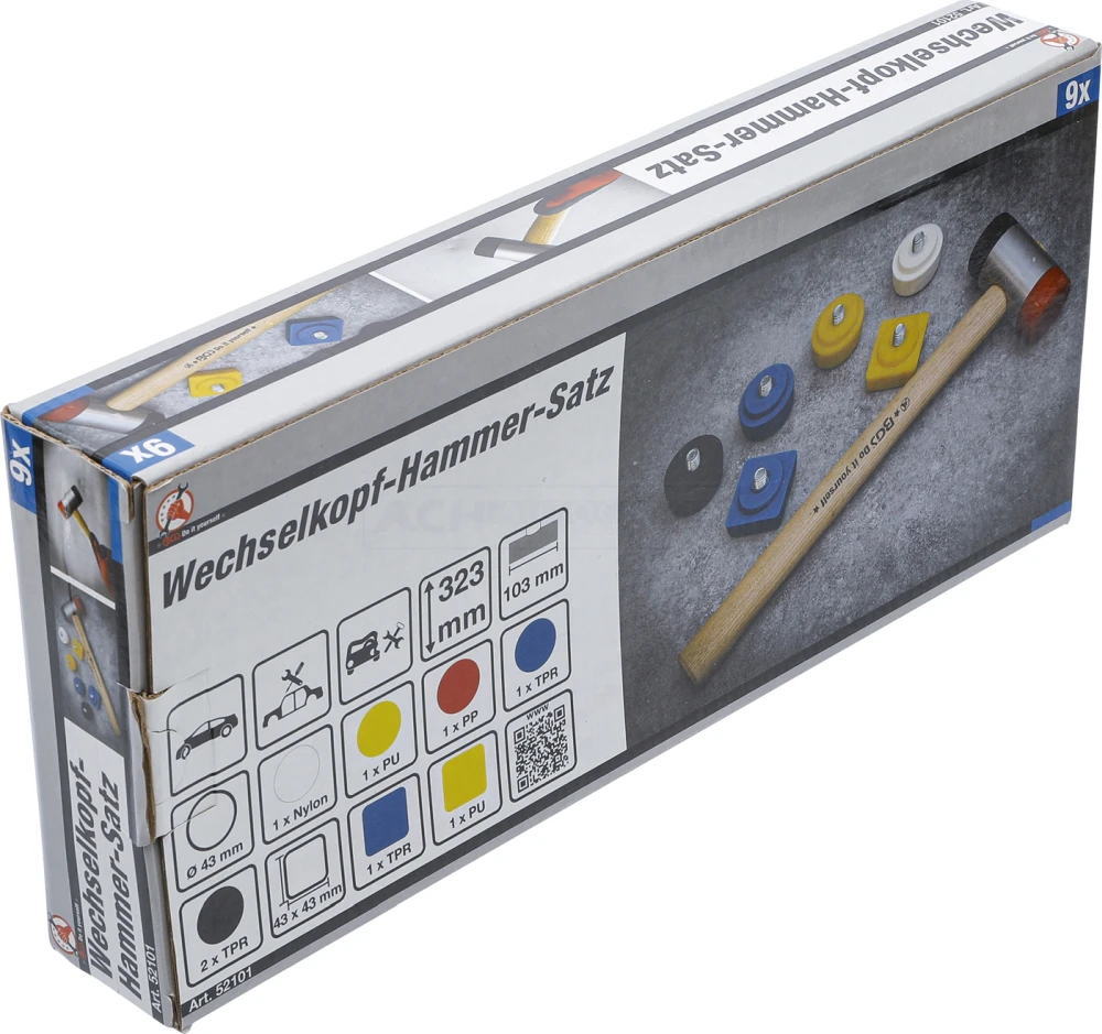 BGS DIY Wechselkopf-Hammer-Satz | Ø 43 Mm | 9-tlg. – 52101 4 BGS DIY Wechselkopf-Hammer-Satz | Ø 43 Mm | 9-tlg. – 52101 – Bild 4