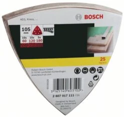 Bosch Schleifblatt-Set Für Delta-Schleifer 25-teilig 105 Mm Klett 60 120 180 2607017111 -Feintool Verkaufe 533401033533d2e274f873