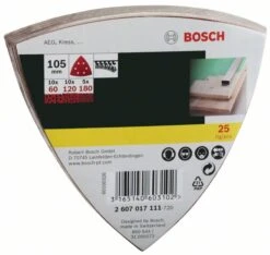 Bosch Schleifblatt-Set Für Delta-Schleifer 25-teilig 105 Mm Klett 60 120 180 2607017111