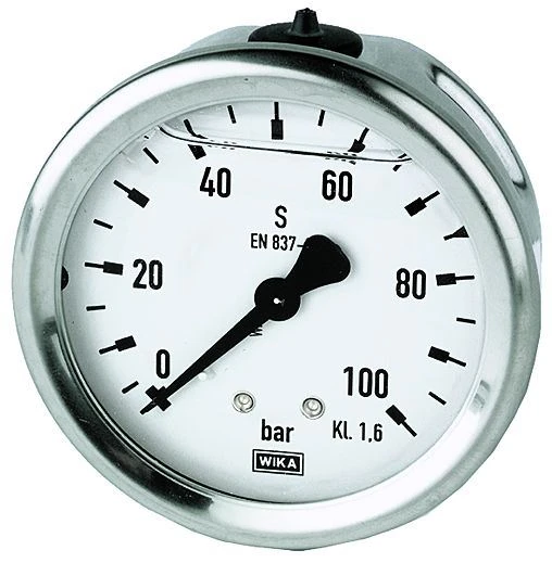 Riegler Glyzerinmanometer, CrNi-Stahl, G 1/4 Rückseitig, 0 - 60 Bar Ø 63 Mm 1 Riegler Glyzerinmanometer, CrNi-Stahl, G 1/4 Rückseitig, 0 - 60 Bar Ø 63 Mm