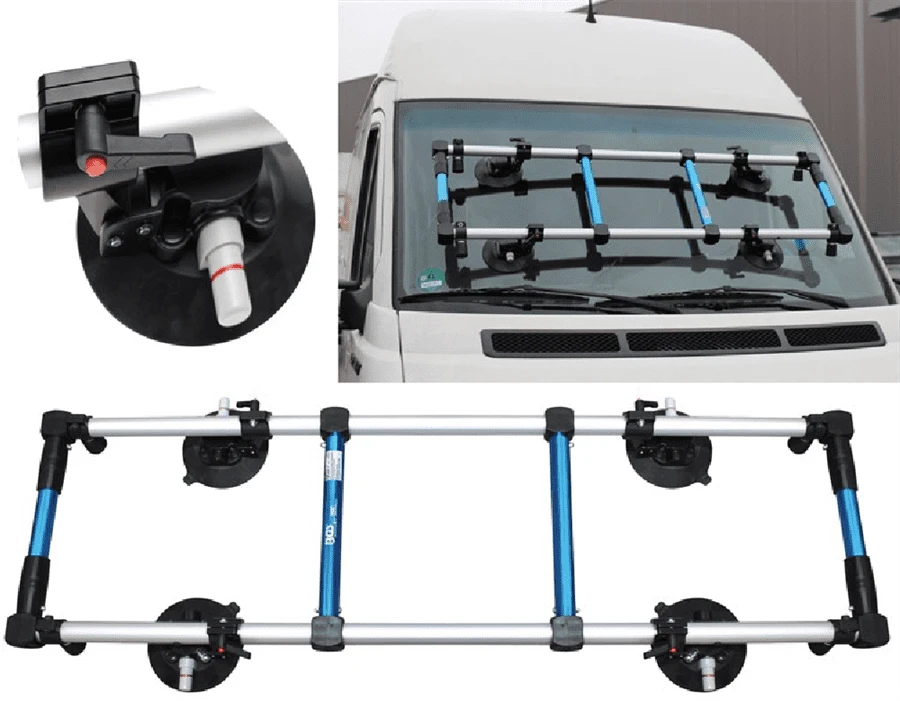 BGS Windschutzscheiben-Montagegestell | Mit Beweglichen Saugern – 8817 1 BGS Windschutzscheiben-Montagegestell | Mit Beweglichen Saugern – 8817