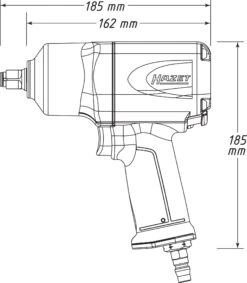 HAZET Schlagschrauber 1700 Nm 12,5mm 1/2 Zoll Hochleistungs-Doppelhammer-Schlagwerk 9012EL-SPC -Feintool Verkaufe 9012el spc 23skizze