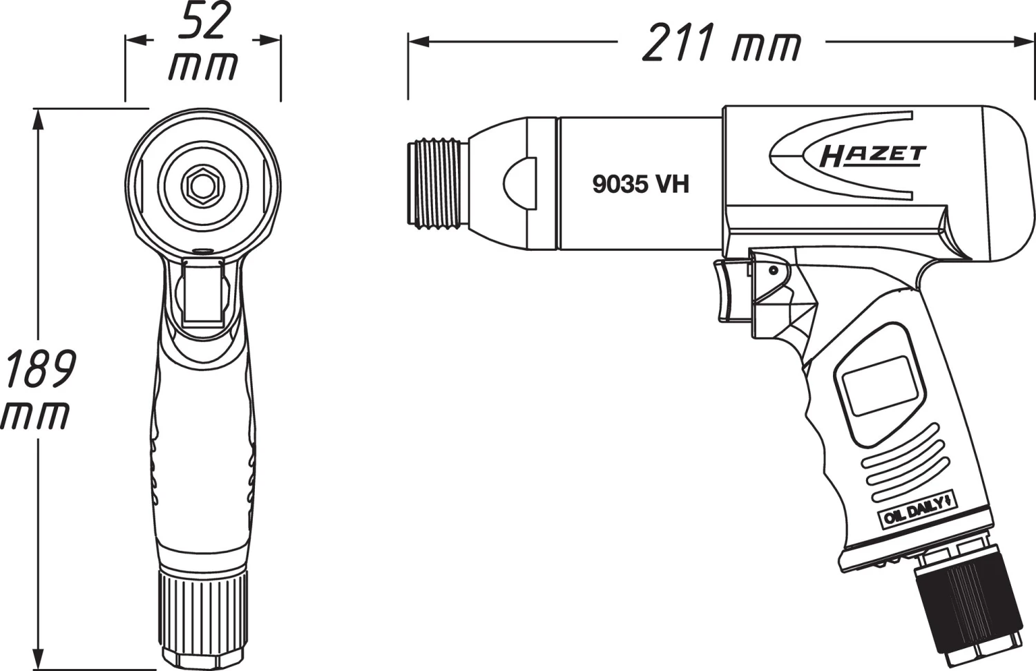 HAZET Vibrations-Meißel Satz 5-teilig 9035V/5 3 HAZET Vibrations-Meißel Satz 5-teilig 9035V/5 – Bild 3