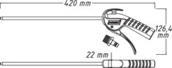 HAZET Ausblaspistole 300 mm 9040P-2 -Feintool Verkaufe 9040p 2 23skizze