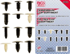 BGS Tannenbaumclip-Sortiment Für GM, VW, Chrysler, BMW, Nissan Ford | 340-tlg. – 9055