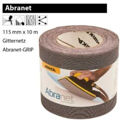 MIRKA ABRANET Rolle 115mm X 10m Gitternetz Schleifgitter Klett P80-P400