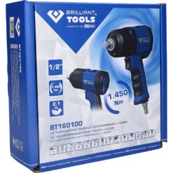 Brilliant Tools 1/2" Druckluft-Schlagschrauber, 1450 Nm BT160100 17 Brilliant Tools 1/2" Druckluft-Schlagschrauber, 1450 Nm BT160100 -Feintool Verkaufe BT160100 8