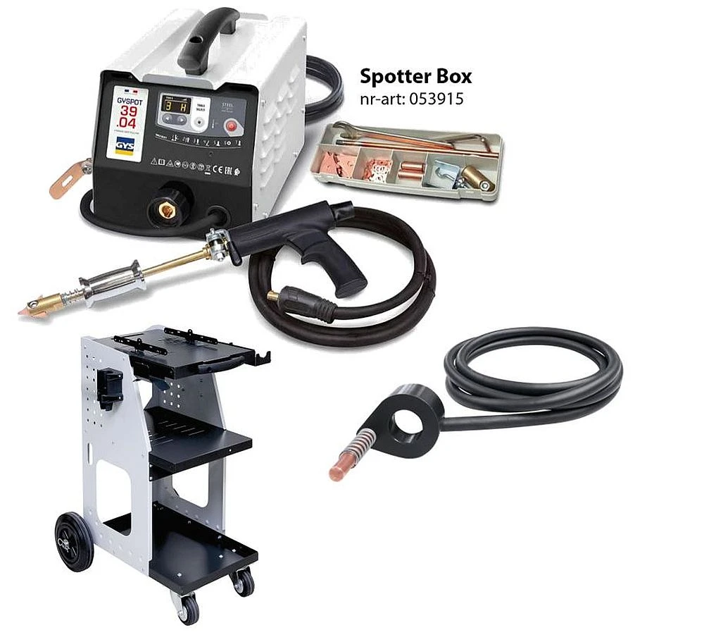 GYS GYSPOT 3904 Ausbeulspotter Spotter + Fahrwagen SPOT 800 + Masse D18010 1 GYS GYSPOT 3904 Ausbeulspotter Spotter + Fahrwagen SPOT 800 + Masse D18010