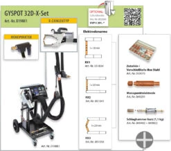 GYS Punktschweißanlage GYSPOT 32D.X 32 D X D19881 HSS Karosseriereparatur X Zange 019881