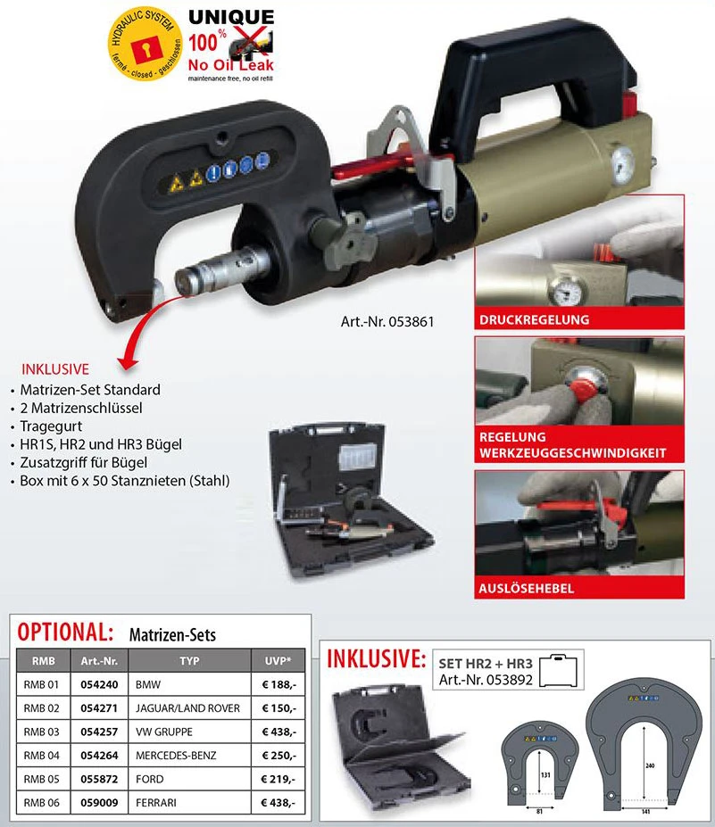 GYS Karosserie Stanznietgerät GYSPRESS 8T D53861 Mit Viel Zubehör 1 GYS Karosserie Stanznietgerät GYSPRESS 8T D53861 Mit Viel Zubehör
