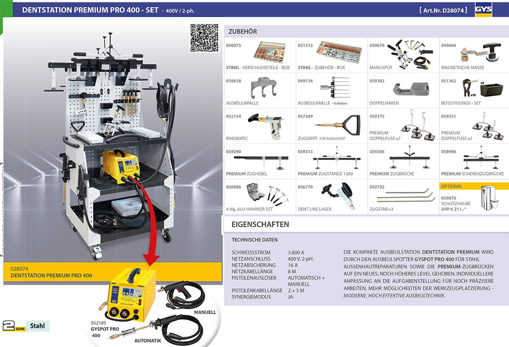 GYS Spotter Ausbeulspotter DENTSTATION PRO 400 Premium Set D28074 1 GYS Spotter Ausbeulspotter DENTSTATION PRO 400 Premium Set D28074