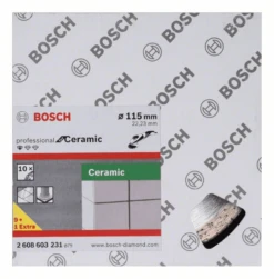 Bosch Diamanttrennscheibe Standard For Ceramic 115 X 22,23 X 1,6 X 7 Mm 10er-Pack 2608603231