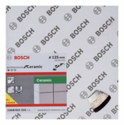 Bosch Diamanttrennscheibe Standard For Ceramic 125 X 22,23 X 1,6 X 7 Mm 10er-Pack 2608603232