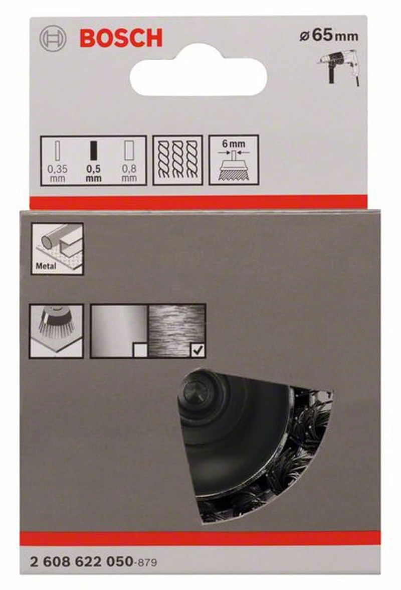 Bosch Topfbürste Stahl Gezopfter Draht 65 Mm 0,5 Mm 4500 U/ Min 2608622050 1 Bosch Topfbürste Stahl Gezopfter Draht 65 Mm 0,5 Mm 4500 U/ Min 2608622050
