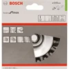 Bosch Kegelbürste Gezopfter Draht Rostfrei 0,35 Mm 115 Mm 12500 U/min M 14 2608622109