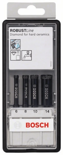 Bosch Diamantnassbohrer-Set Robust Line 4-teilig 6 - 14 Mm 2607019880
