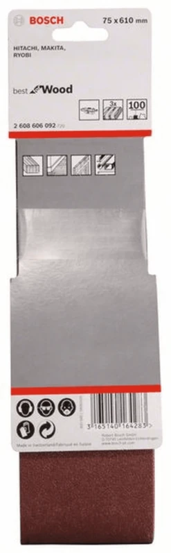 Bosch Schleifband-Set X440 Best For Wood And Paint 3-teilig 75 X 610 Mm 100 2608606092