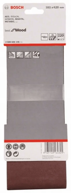 Bosch Schleifband-Set X440 Best For Wood And Paint 3-teilig 100 X 620 Mm 220 2608606146