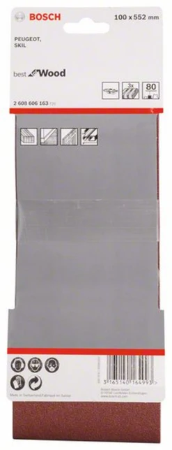 Bosch Schleifband-Set X440 Best For Wood And Paint 3-teilig 100 X 552 Mm 80 2608606163