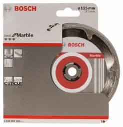 Bosch Diamanttrennscheibe Best For Marble 125 X 22,23 X 2,2 X 3 Mm 2608602690