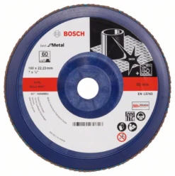 Bosch Fächerschleifscheibe X571 Best For Metal Gerade 180 Mm 60 Kunststoff 2608607343