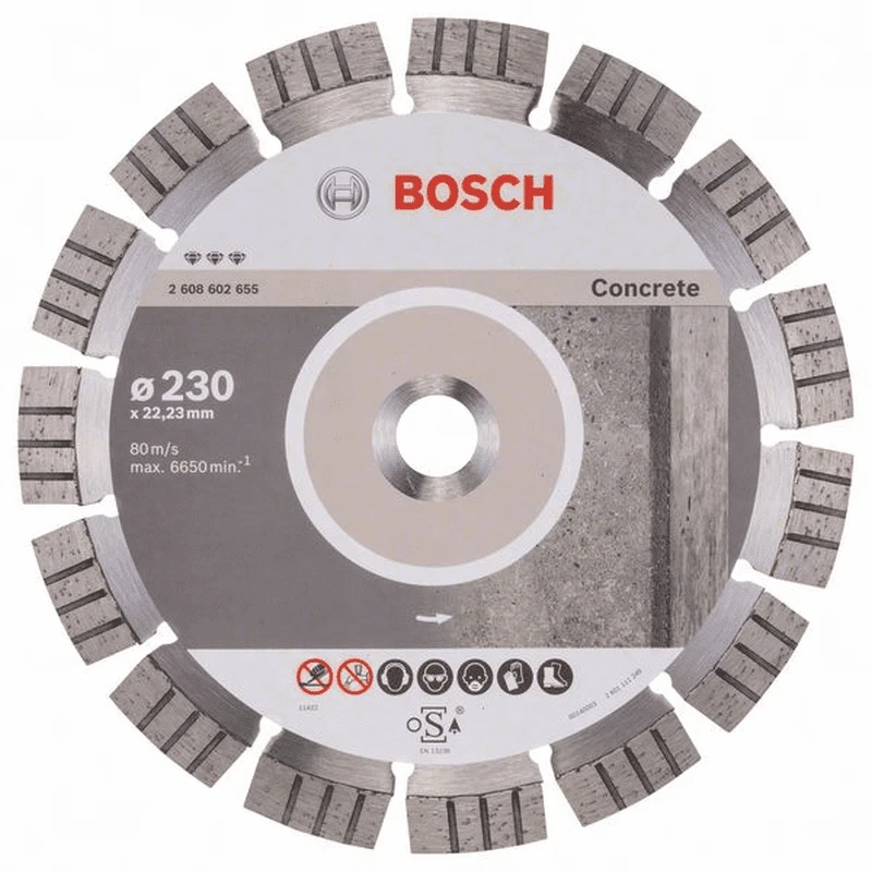 Bosch Diamanttrennscheibe Best For Concrete 230 X 22,23 X 2,4 X 15 Mm 2608602655 2 Bosch Diamanttrennscheibe Best For Concrete 230 X 22,23 X 2,4 X 15 Mm 2608602655 – Bild 2