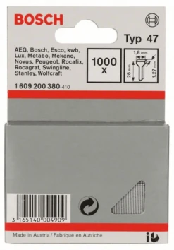 Bosch Tackernagel Typ 47 1,8 X 1,27 X 28 Mm 1000er-Pack 1609200380