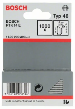 Bosch Tackernagel Typ 48 1,8 X 1,45 X 14 Mm 1000er-Pack 1609200393