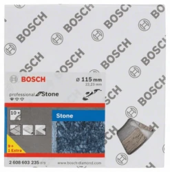 Bosch Diamanttrennscheibe Standard For Stone 115 X 22,23 X 1,6 X 10 Mm 10er-Pack 2608603235