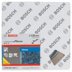Bosch Diamanttrennscheibe Standard For Stone 125 X 22,23 X 1,6 X 10 Mm 10er-Pack 2608603236