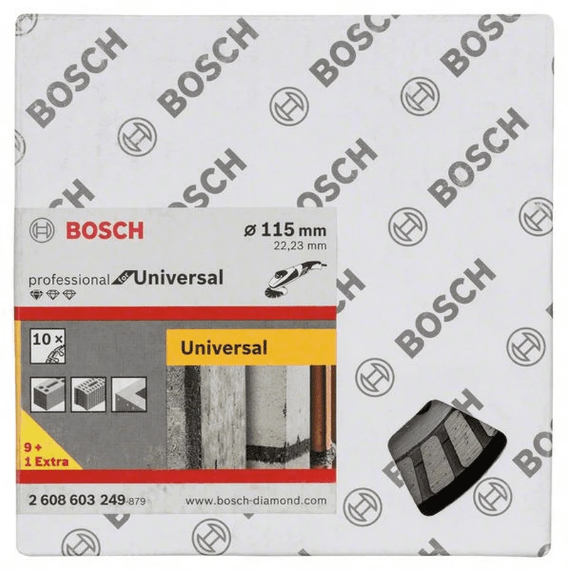 Bosch Diamanttrennscheibe Standard For Universal Turbo 115x22,23x2x10 Mm 10er-Pack 2608603249 1 Bosch Diamanttrennscheibe Standard For Universal Turbo 115x22,23x2x10 Mm 10er-Pack 2608603249