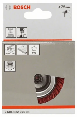 Bosch Topfbürste Nylonborste Mit Korund 75 Mm 1,1 Mm 4500 U/ Min 2608622051