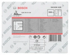 Bosch D-Kopf Streifennagel SN34DK 65R 2,8 Mm 65 Mm Blank Gerillt 2608200015